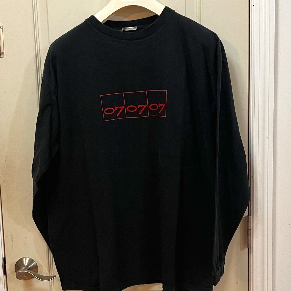SDI Men's Size XL 100% Cotton L/S Crew Neck T-Shirt. Black